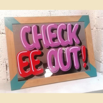 Check EE Out! Framed Mirror