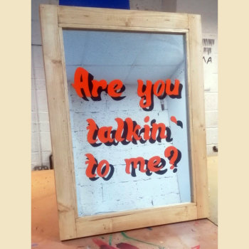 Are You Talking to Me Framed Mirror