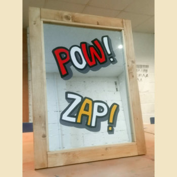 Pow! Zap! Framed Mirror